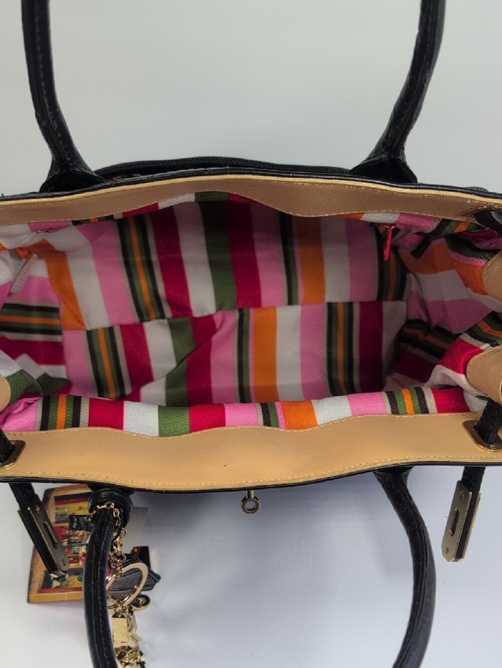 Felicci New York Nylon And Leather Tote Bag NWT - Picture 11 of 14
